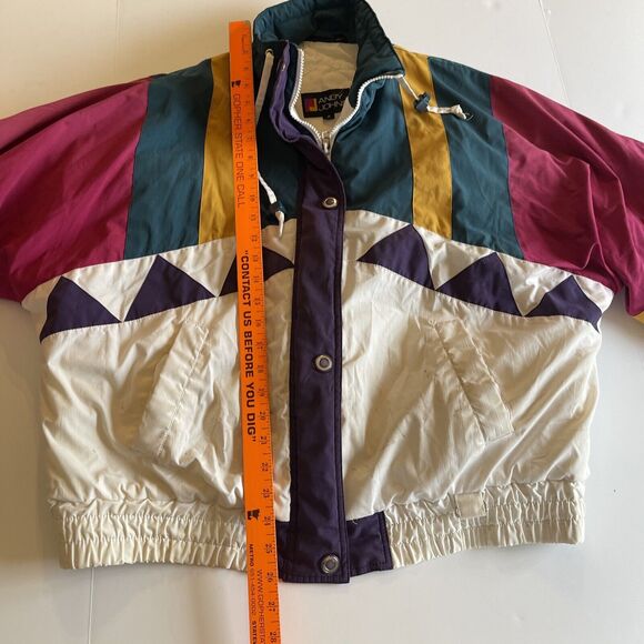Vintage ANDY JOHNS Winter Coat Womens Sz M Colorful Retro 90’s Ski *READ - Picture 9 of 16